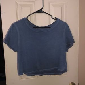 Forever 21 cropped blue t-shirt